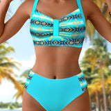 Bikini Sexy Sujetador Triángulo Impreso Playa