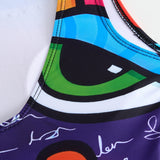 Maillot de Baño Sin Mangas Impreso de Una Pieza