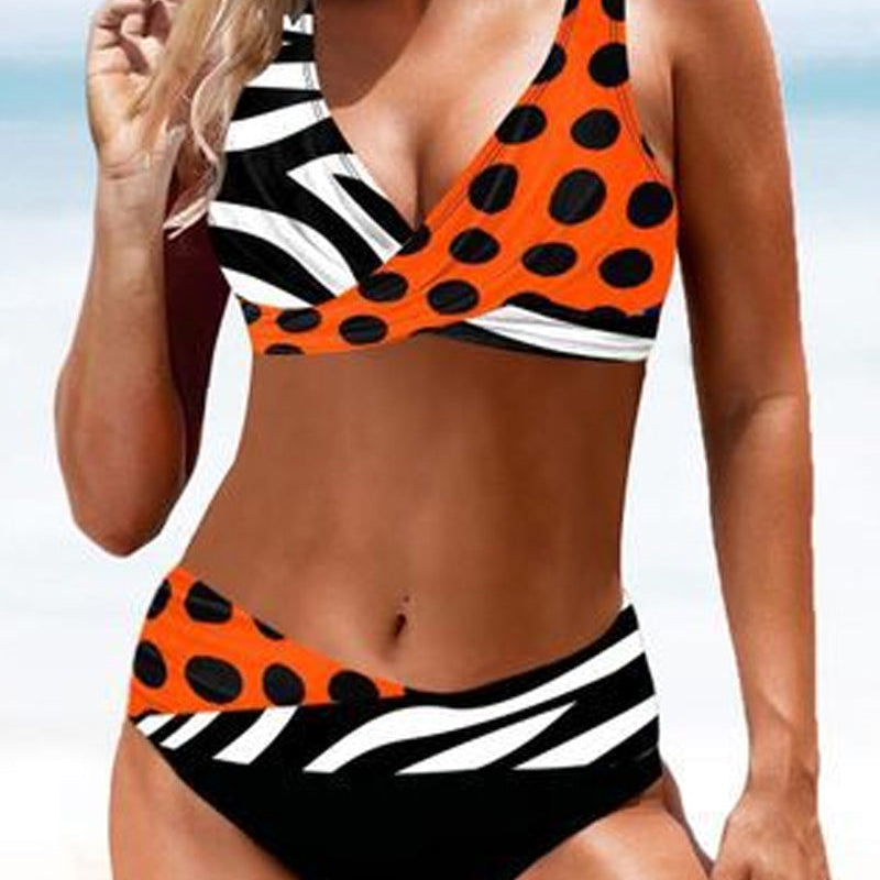 Bikini a rayas multicolor