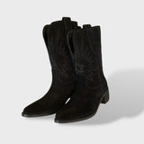 Botas Vaqueras Mujer Bordadas de Piel