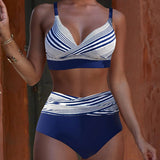 Bikini Rayado Push-Up de Dos Piezas