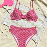 Bikini Sexy Tirantes Triángulo Impreso