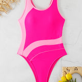 Trendy bañador de una pieza en colores contrastantes