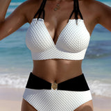 Bikini de Dos Piezas con Cuello Halter Sexy