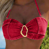 Bikini con Tirantes de Metal de Dos Piezas