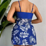 Tankini Sexy Impreso de Malla