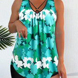 Tankini de dos piezas estampado