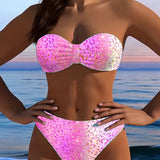 Bikini Impreso Leopardo Bandeau
