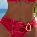 Bikini con Tirantes de Metal de Dos Piezas
