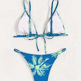 Bikini con Tirantes Espagueti de Cintura Baja