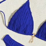Bikini Sexy Color Sólido de Dos Piezas Triángulo