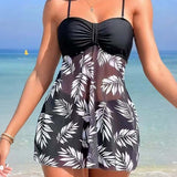 Tankini Sexy Impreso de Malla