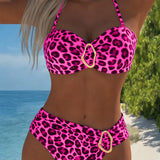 Bikini Boucle Metal Moda Leopardo