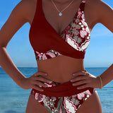 Bikini Contraste Color Moda Floral