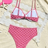 Bikini Sexy Tirantes Triángulo Impreso