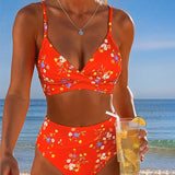 Bikini Sexy Entrecroisé Imprimé Floral