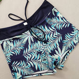 Bikini de Cintura Alta Boyleg Impreso