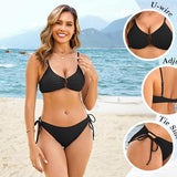 Bikini Mujer Sexy de Cintura Alta con Corte