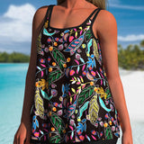 Tankini Top Boxer Impreso Adelgazante