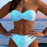Bikini Impreso Leopardo Bandeau