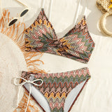 Bikini Impreso Triángulo Twist