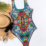 Combinación de Baño con Motivos Florales de Playa