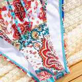 Bikini Impreso Cordón Sexy Triángulo