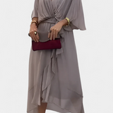 Luisa Vestido Largo con Escote en V y Corte Flowy