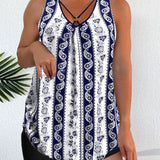 Tankini de dos piezas estampado