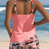 Tankini Impreso de Playa de Dos Piezas