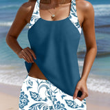 Tankini de Dos Piezas Impreso