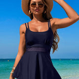 Tankini Sexy Transparente de Malla con Parches