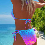 Bikini Sexy Degradado Impreso Leopardo