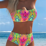 Bikini Sin Tirantes Color Impreso