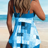 Tankini de Dos Piezas Impreso Boxer