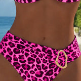 Bikini Boucle Metal Moda Leopardo
