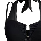 Bikini de Malla con Soporte de Cuello