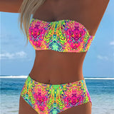 Bikini Sin Tirantes Color Impreso