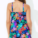 Tankini de vacaciones con estampado de hojas