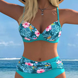 Bikini Impreso de Dos Piezas con Sujetador