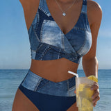 Bralette de Bikini Impreso