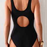Maillot De Baño Una Pieza Color-Block Impreso