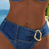 Bikini con Tirantes de Metal de Dos Piezas