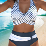 Bikini Sexy Rayado Halter