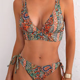 Bikini Vintage Paisley Doble Tirante