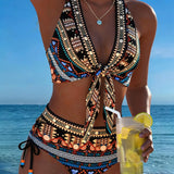 Bikini Bohème Geométrico Halter