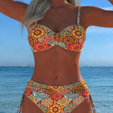 Bikini Lazo Anillo Impreso
