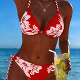 Bikini Simple Sexy Halter Cuello