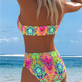 Bikini Sin Tirantes Color Impreso
