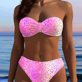 Bikini Impreso Leopardo Bandeau
